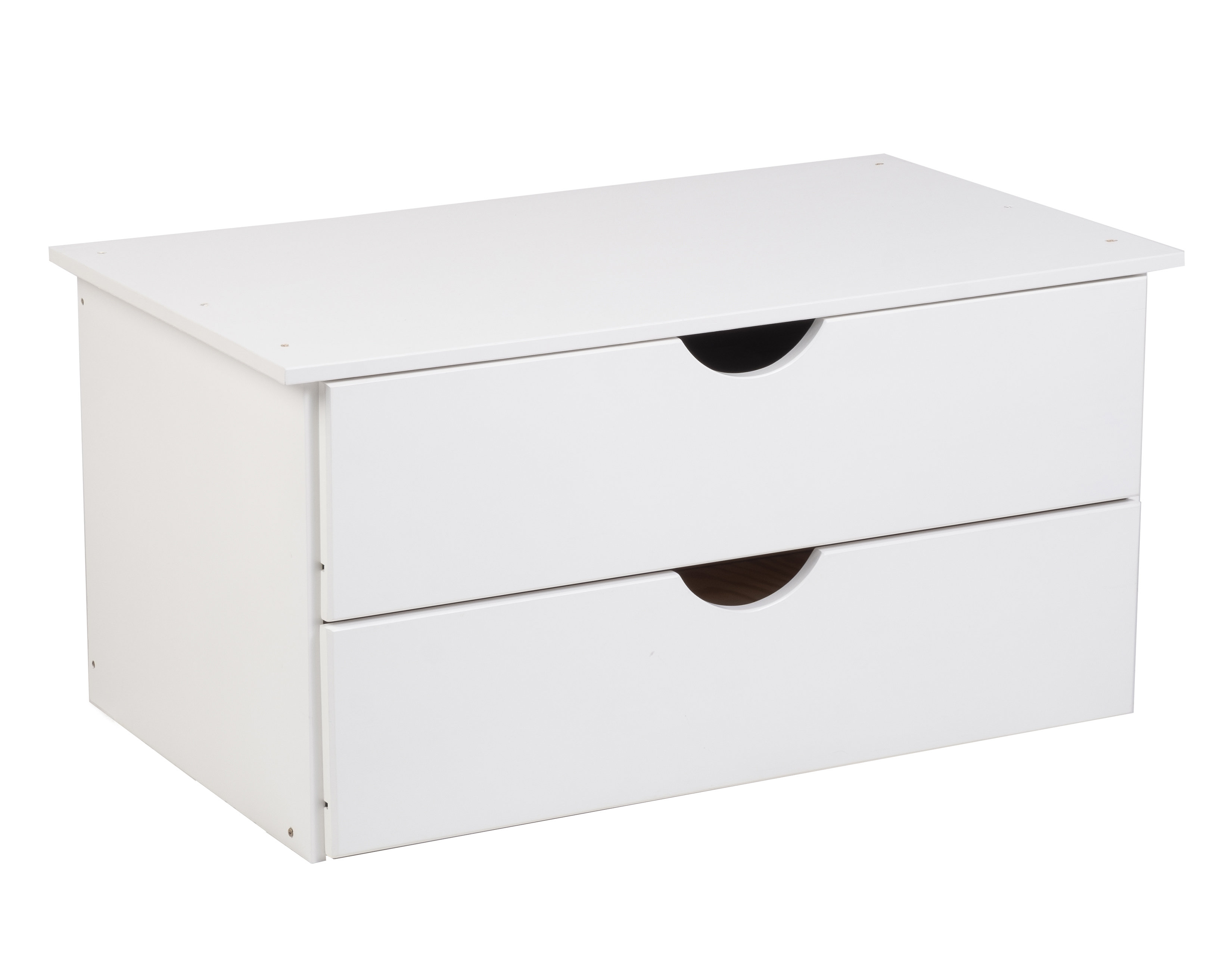 Solid Wood 34.75 W 2 Drawer Dresser Charlton Home Color White